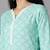 Women green printed polyester stiched straight kurta palazzo suit set