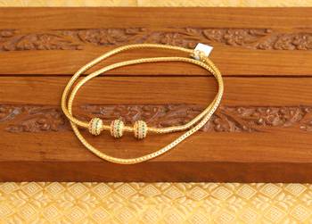 Designer gold plated cz moppu chain 1