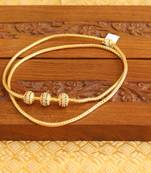 Designer gold plated cz moppu chain