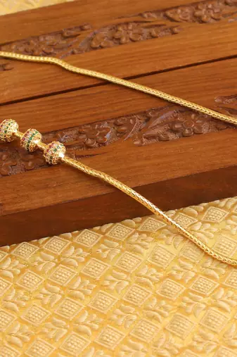 Designer gold plated cz moppu chain