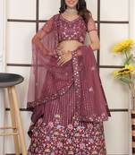 Fetching Bright Red Butter Net Embroidery With Sequins Designer Lehenga Choli For Wedding