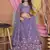 Lavender Butter Net Sequins Embroidered Designer Wedding Lehenga Choli