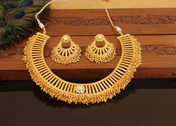 Designer gold plated necklace set 1