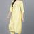 Women yellow embroidered poly silk stiched straight kurta trousers suit set