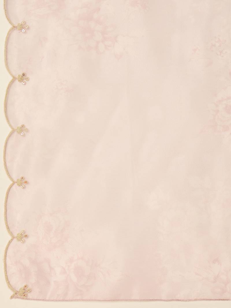 women lavender poly silk ethnic motifs embroidered straight kurta trouser with dupatta