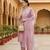 women lavender poly silk ethnic motifs embroidered straight kurta trouser with dupatta