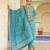 women sea green silk blend ethnic motifs embroidered straight kurta trouser with dupatta