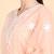 Women pink embroidered poly silk stiched straight kurta sharara suit set