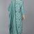 Women green embroidered silk blend stiched straight kurta trousers suit set