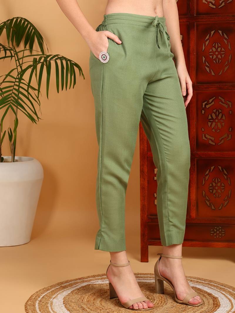 women green silk blend geometric printed straight kurta trouser with dupatta