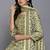 Women yellow printed silk blend stiched straight kurta pant suit set