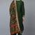 Women green printed silk blend stiched straight kurta pant suit set