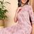 Women pink printed pure cotton  stiched straight kurta salwar suit set