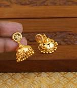 Kerala style gold plated temple earrings