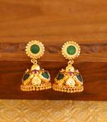 Kerala style gold plated palakka earrings
