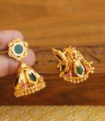 Kerala style gold plated palakka nagapadam earrings