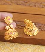 Kerala style gold plated peacock earringss