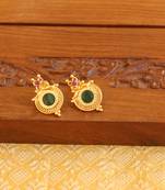 Kerala style gold plated palakka earrings