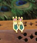 Kerala style gold plated palakka earrings