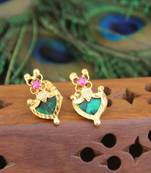 Kerala style gold plated palakka earrings