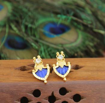 Kerala style gold plated palakka earrings 1