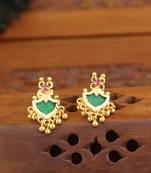 Kerala style gold plated palakka earrings