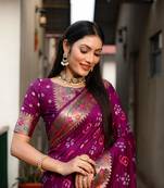 MultiWomen'S Pure Gharchola Bandhej Dola Silk Blend Saree