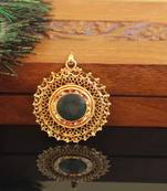 Kerala style gold plated palakka pendant