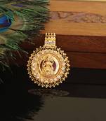 Kerala style gold plated lakshmi palakka pendant