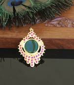 Kerala style gold plated palakka premioum stone pendant