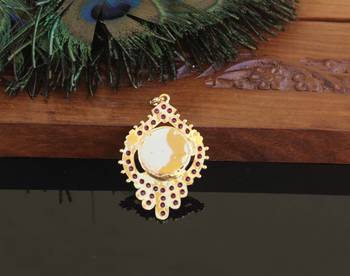 Kerala style gold plated palakka premioum stone pendant 3