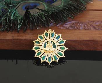 Kerala style gold plated palakka temple pendant 1