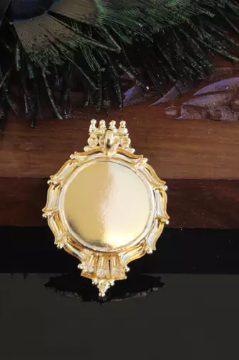 Kerala style gold plated palakka pendant