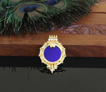 Kerala style gold plated palakka pendant 1