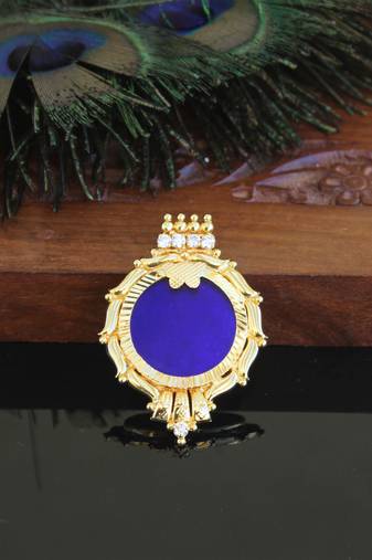Kerala style gold plated palakka pendant