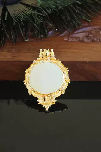 Kerala style gold plated palakka pendant