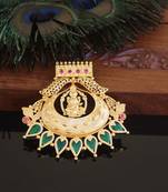Kerala style gold plated palakka temple pendant