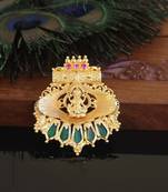 Kerala style gold plated palakka temple pendant