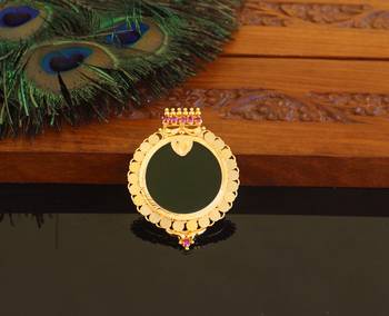 Kerala style gold plated palakka pendant 1