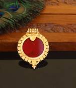 Kerala style gold plated palakka pendant