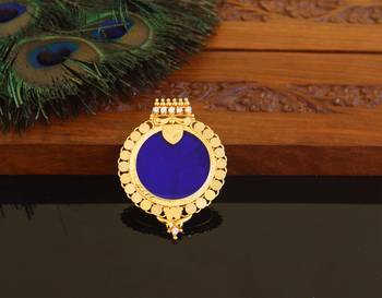 Kerala style gold plated palakka pendant 1