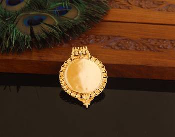 Kerala style gold plated palakka pendant 3