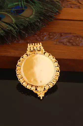 Kerala style gold plated palakka pendant