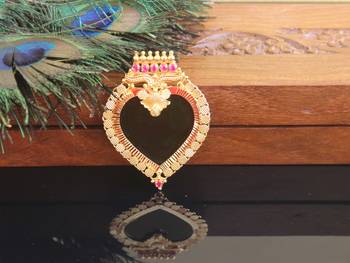 Kerala style gold plated palakka pendant 2
