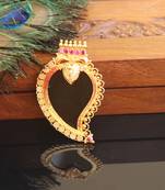 Kerala style gold plated mango palakka pendant