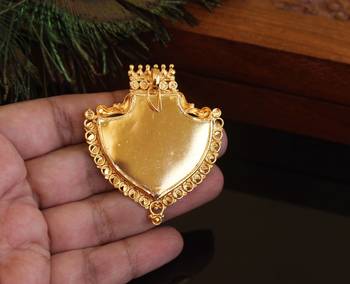 Kerala style gold plated palakka pendant 3