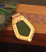 Kerala style gold plated palakka nagapadam pendant