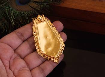 Kerala style gold plated palakka nagapadam pendant 2