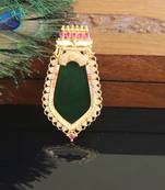 Kerala style gold plated palakka nagapadam pendant