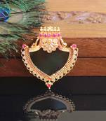 Kerala style gold plated palakka pendant